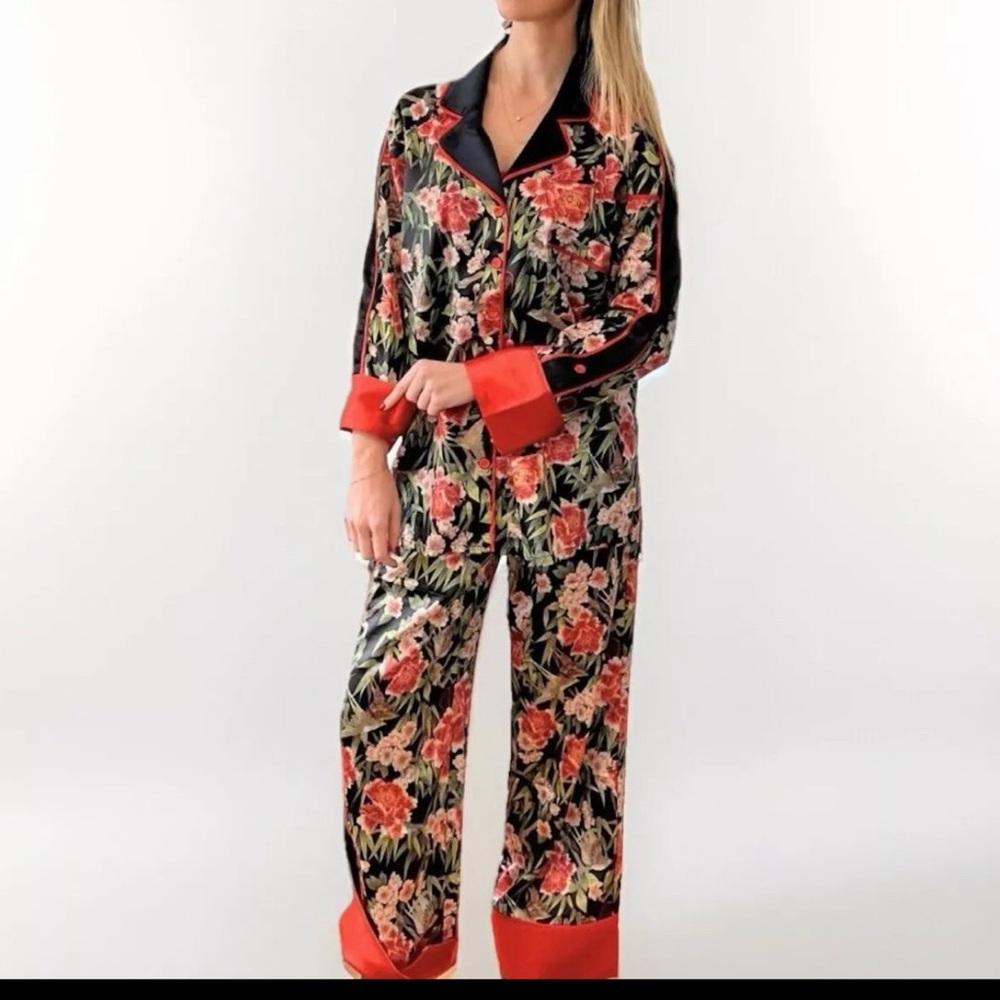 We are HAH HahT Eco Pajama Set Flock 2gether Noir Long sleeve